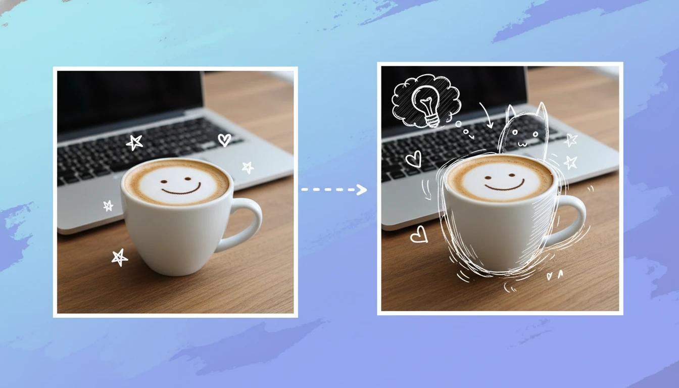Prompt AI Tạo Chú Thích Vẽ Tay Doodle Cho Ảnh Cực Đẹp